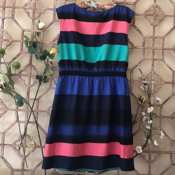 NWT Loft Multicolored Sleeveless Dress - Picture 4 of 6